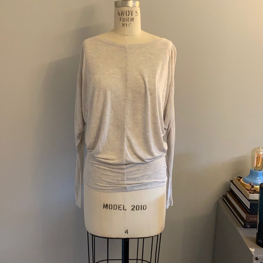 Vince knit dolman top with skinny sleeve